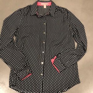 Banana Republic Black & White Polka Dot Blouse